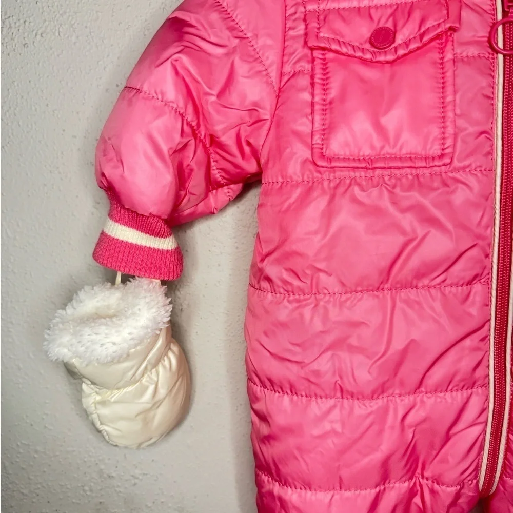 URBAN REPUBLIC Baby Girl's Hooded Faux Shearling Lined Footie 0-3 months